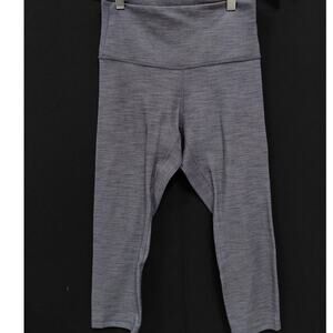 Lululemon logo Lululemon Gray Leggings Solid Knit Women Size 6